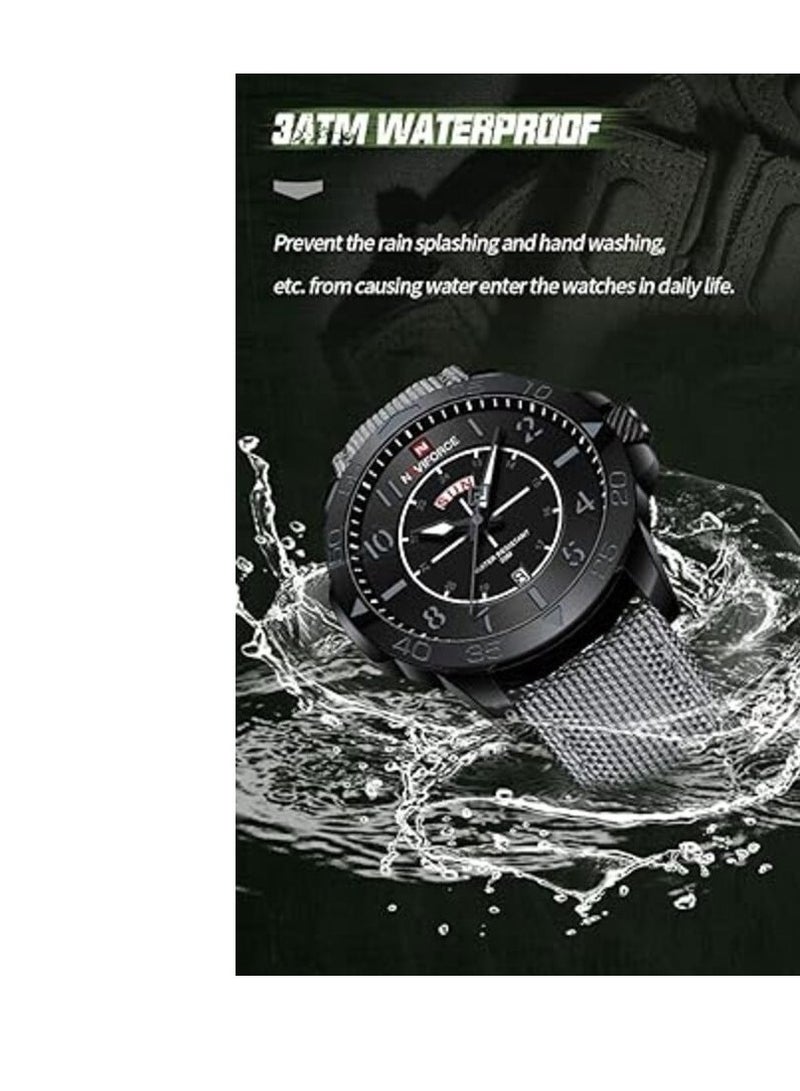 Naviforce Wristwatch Men's Sports Fashion Model NF9204N Nylon Waterproof System