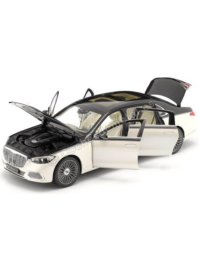 Luxury Sedan Alloy Diecast & Toy Car Metal Model with Sound and Light Shock Absorber Collectible Toy (Color: A, Size: With Box)