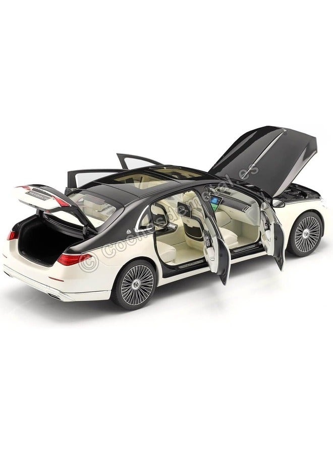 Luxury Sedan Alloy Diecast & Toy Car Metal Model with Sound and Light Shock Absorber Collectible Toy (Color: A, Size: With Box)