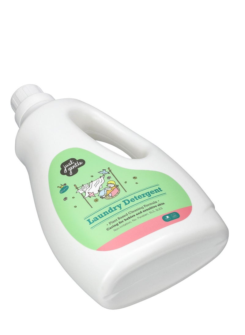 Just Gentle Plant-Based Hypoallergenic Laundry Detergent - Eco-Friendly, Gentle on Sensitive Skin, 3 Litres