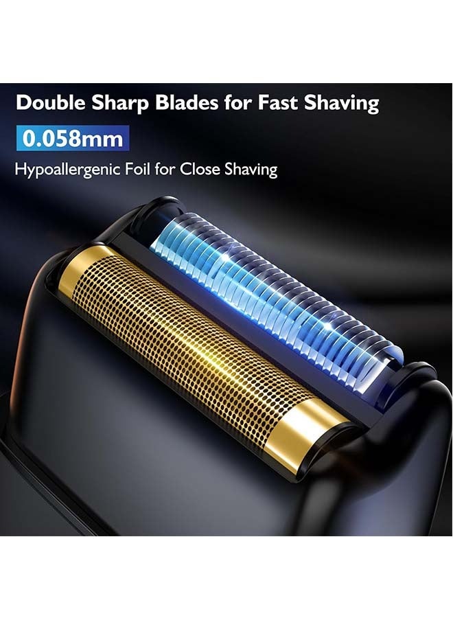 Electric Razor for Men Face, Foil Shaver with 3 Adjustable Speeds, Rechargeable Waterproof Close Shave Trimmer with LED Display for Face/Beard/Head Shavers