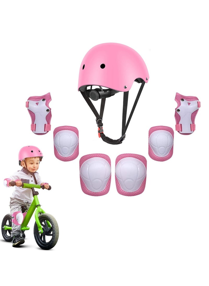 7in1 Adjustable Kids Helmet and Pads Set Perfect for Scooters Skateboards and Cycling Safe Gear for Active Kids Blue