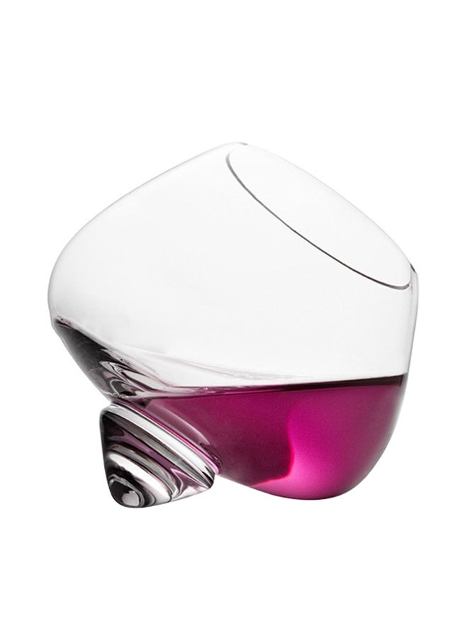 Rotatable Top Belly Drinking Wine Glass Transparent 250ml