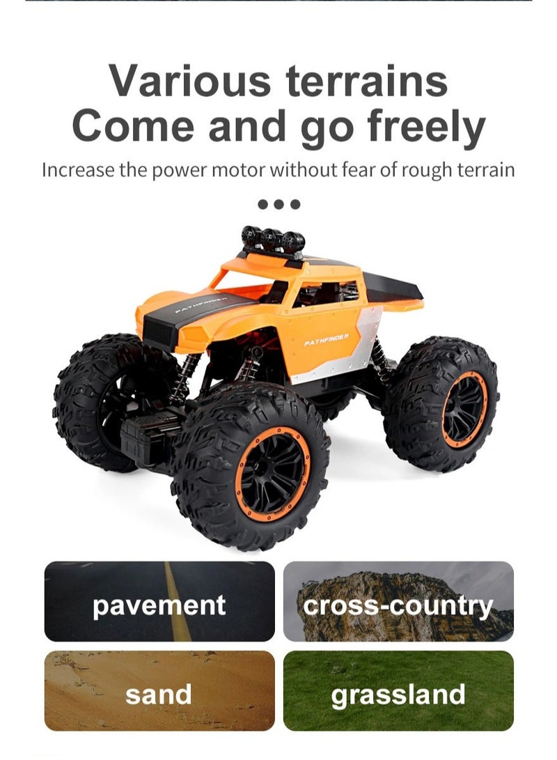 RC Car 2.4Ghz 4WD Remote Control Car 1:20 RC Rock Crawler with LED Lights All Terrain Off-Road Truck Climbing Car