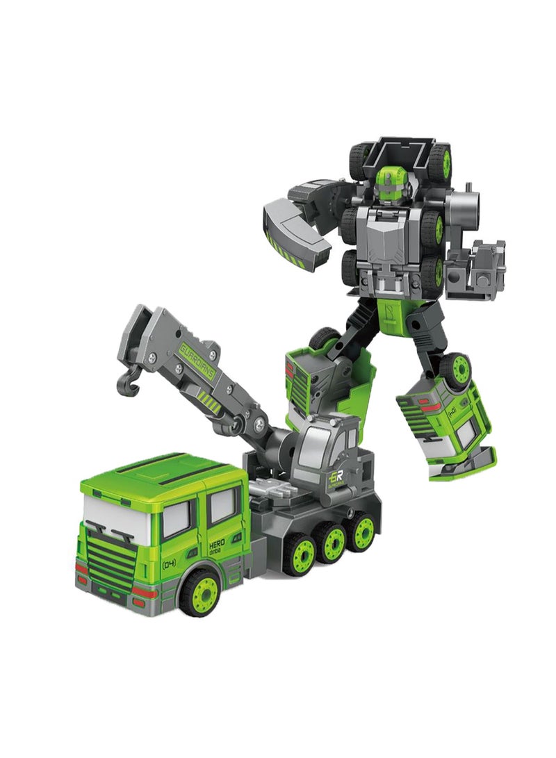 Transformer Robot Engineering Vehicle Model Children's Toy Set Gift (Transformer Crane Sky Arm)