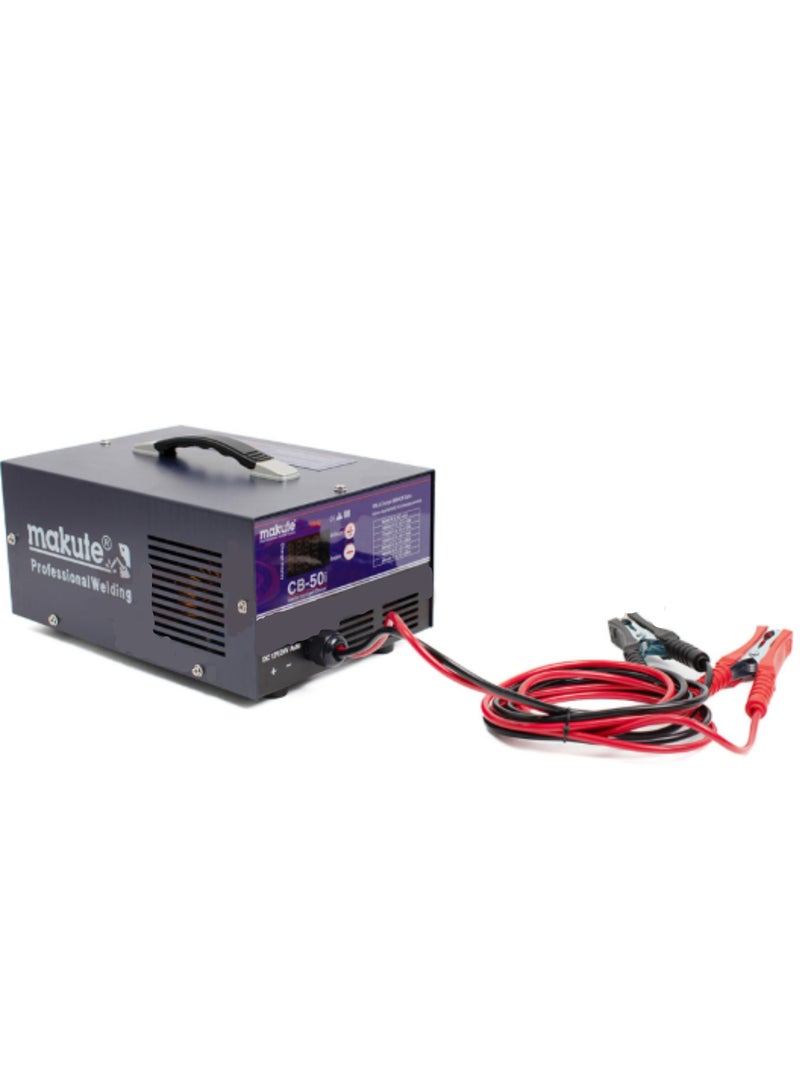 Battery Charger | 12V/24V Lead-Acid Battery Charger | Digital Display, Overload & Polarity Protection, 8A-50A Current Range, Single Phase Input, CB-50i