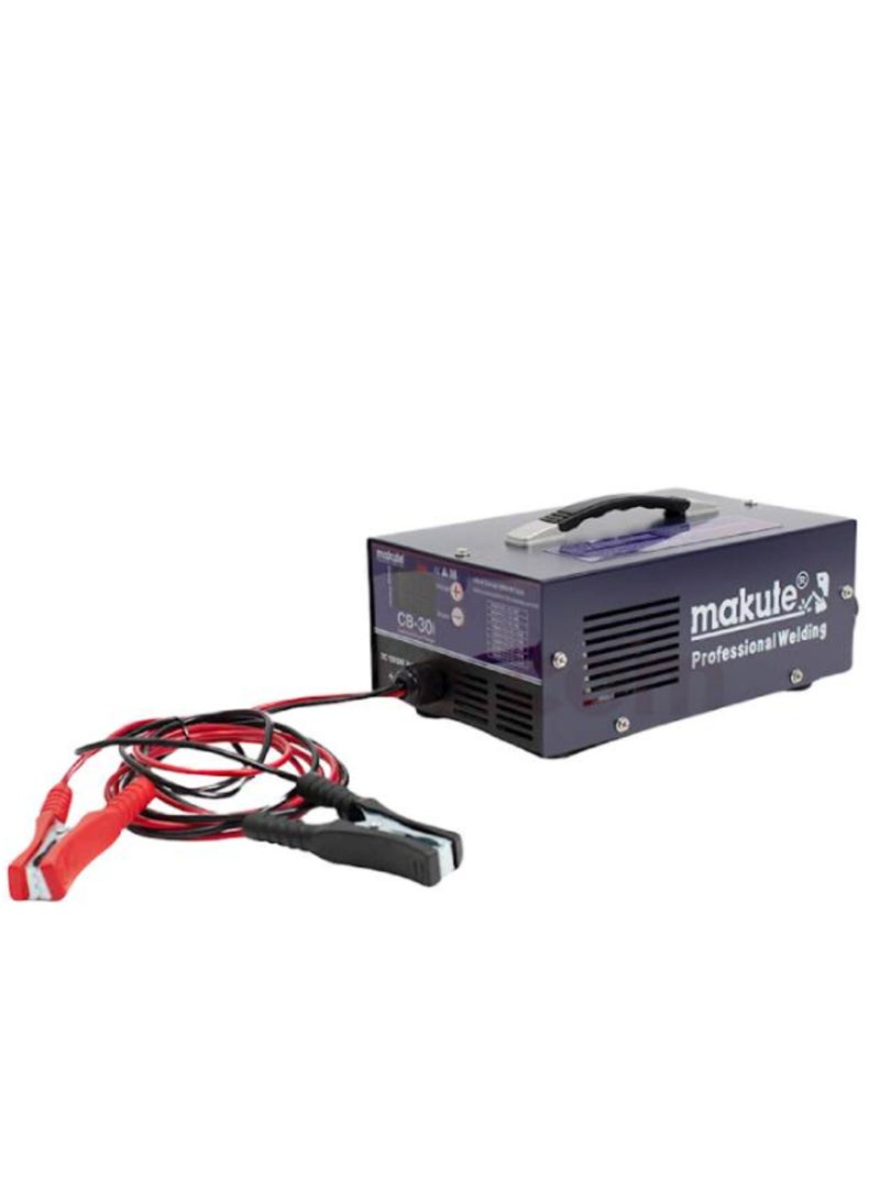 Car Battery Charger, 12V/24V Output, 4A-30A Charging Current, Digital Display, Overload and Polarity Reversal Protection, Lead-Acid Battery Charger for Motorcycles, Cars, Vans, Light Trucks-CB-30I