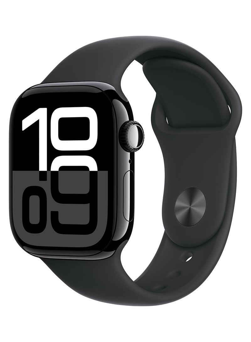 Watch Series 10 GPS 42mm Jet Black Aluminium Case With Black Sport Band