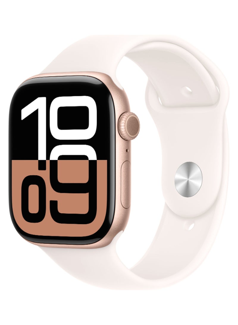 Watch Series 10 GPS 46mm Rose Gold Aluminium Case With Light Blush Sport Band