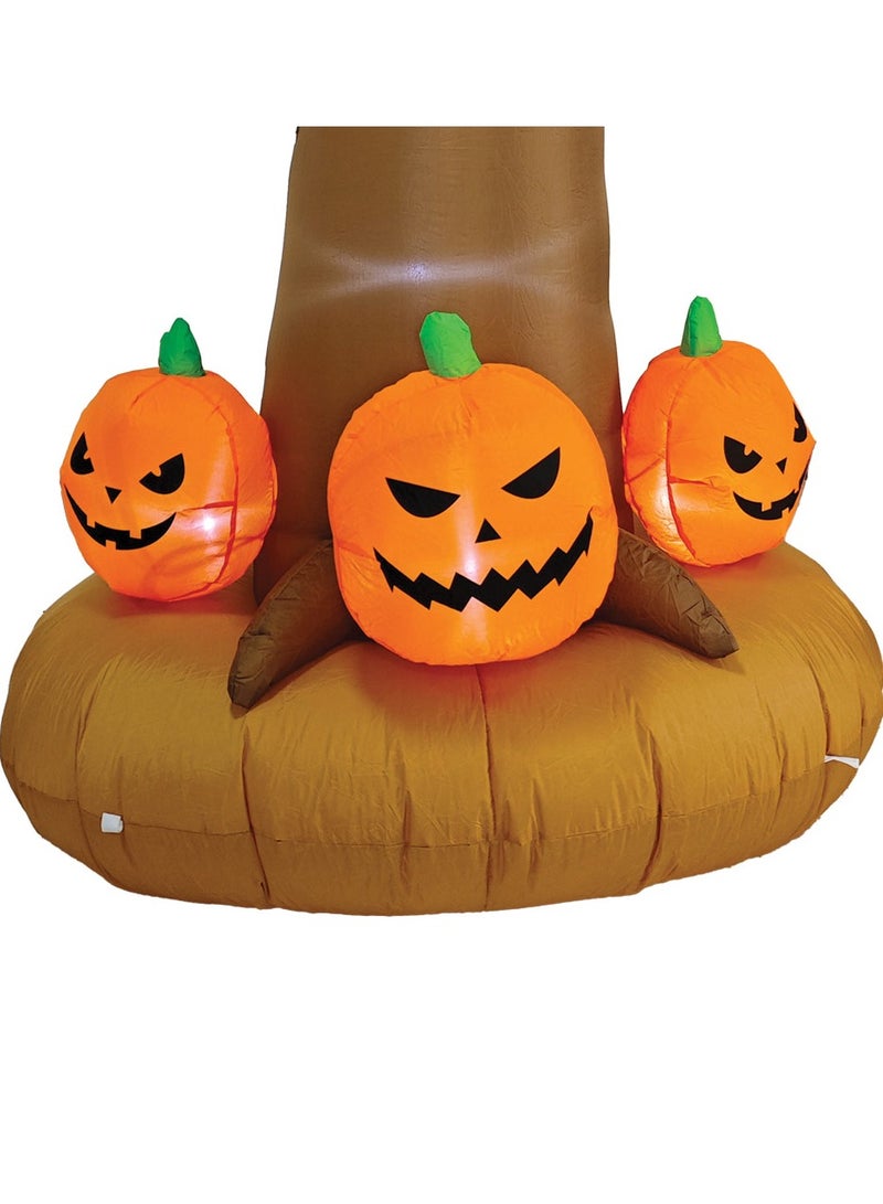 8 Feet Inflatable Spooky Tree with Pumpkin and Ghosts Halloween Decorations with Built in LED Lights, Perfect for Indoor and Outdoor Scary Display and Theme Parties