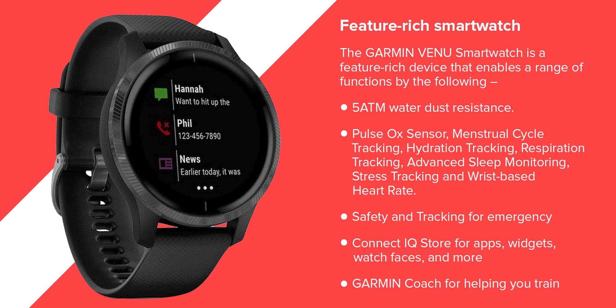 Venu Smartwatch Black/Slate