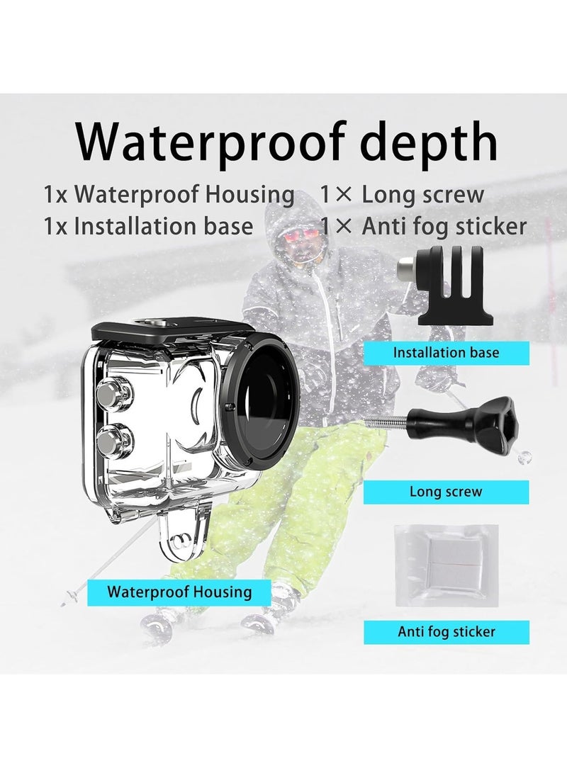 Dive Case for Insta360 GO 3, Waterproof Protective Case 197ft/60m Underwater Dive Housing Shell with Bracket Accessories