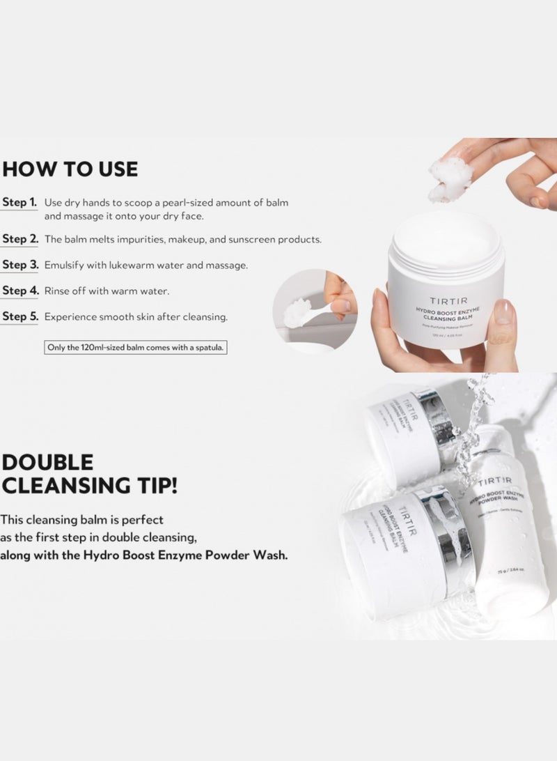 Tirtir Hydro Boost Enzyme Cleansing Balm – Deep Cleansing and Hydrating Balm with Enzymes – 120ml