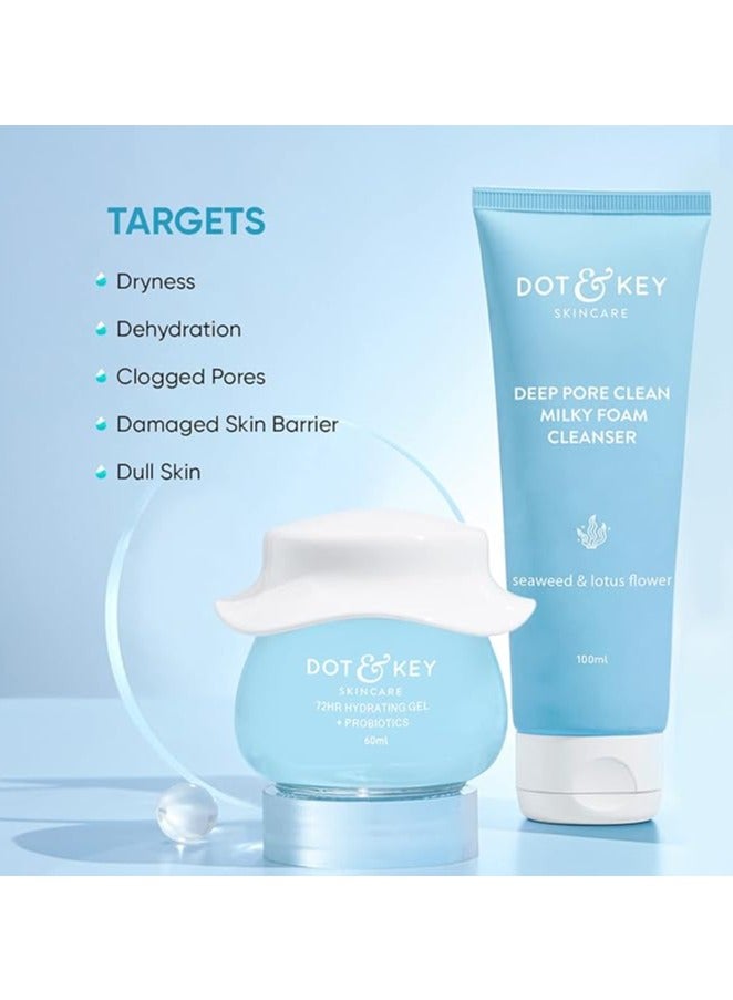 Dot & Key Pore Care Combo | Cleanser 100ml, Gel Moisturizer 60ml