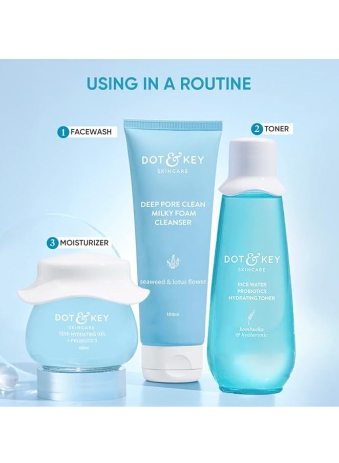 Dot & Key Pore Care Combo | Cleanser 100ml, Gel Moisturizer 60ml