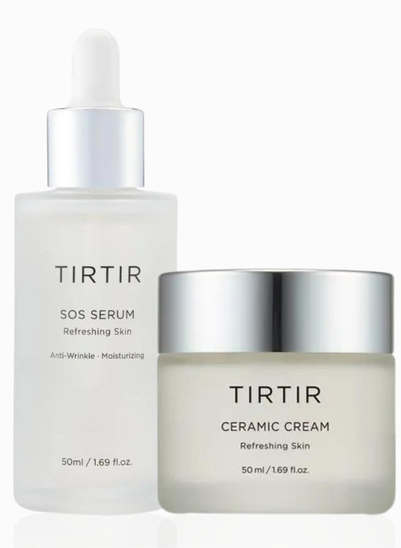 Tirtir Skincare Essentials - SOS Serum 50ml & Ceramic Cream 50ml