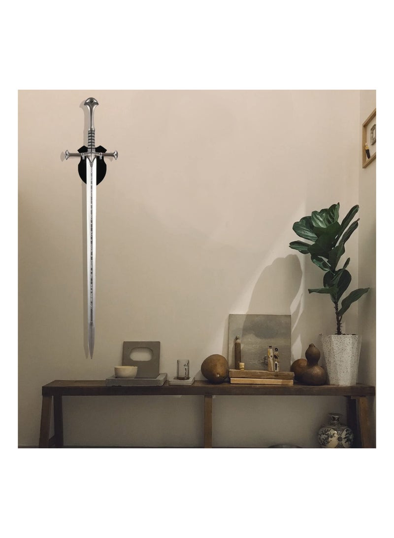 Wall-Mounted Sword Rack - Vertical Display for Single Sword, Dagger, Axe, or Knife - Black (1 Pack) - Ideal for Animation Collectibles and General Sword Storage.