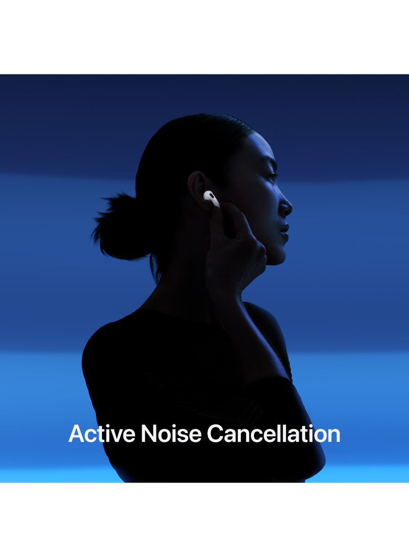 AirPods 4 ANC Wireless Earbuds, Bluetooth Headphones, with Active Noise Cancellation, Adaptive Audio, Transparency Mode, Personalized Spatial Audio, USB-C Charging Case, Wireless Charging, H2 Chip White