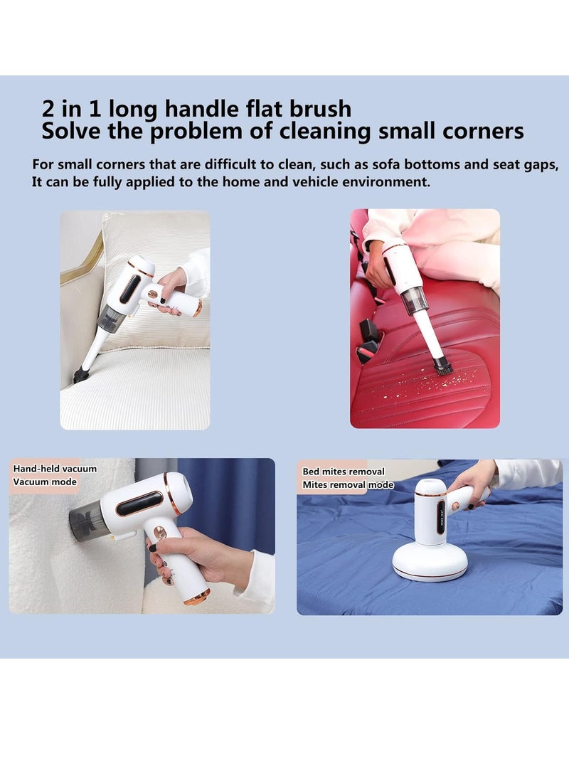 7500Pa Cordless Vacuum Cleaner Dust Mite Suction Controller Can Eliminate 99.99% Bacteria for Mattresses, Pillows and Sofas