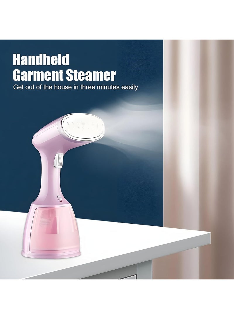 1500W Portable Clothes Steamer with a Detachable 350ml Water Tank - 15-second Quick Heating - Auto Shut Off, Leak-Proof, and Fast Wrinkle Removal.