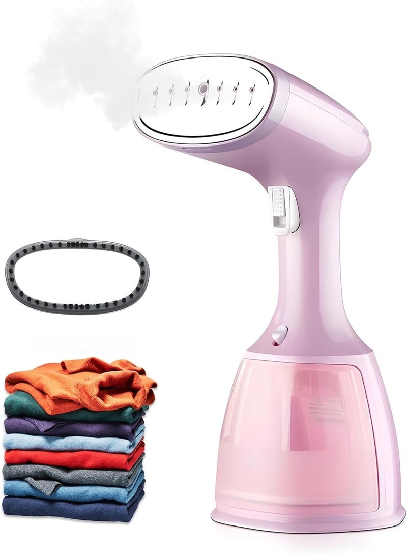 1500W Portable Clothes Steamer with a Detachable 350ml Water Tank - 15-second Quick Heating - Auto Shut Off, Leak-Proof, and Fast Wrinkle Removal.