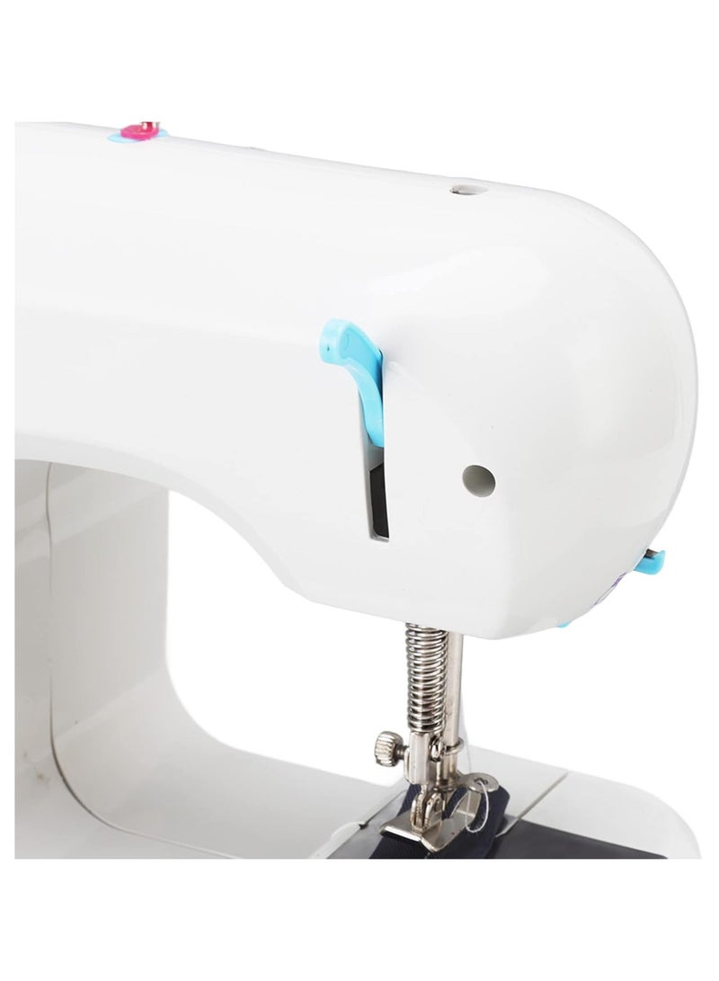 Electric Mini Sewing Machine Portable 2 Switch Control Modes Small Household Sewing Machine With Lighting Thread Cutter Universal Accessories