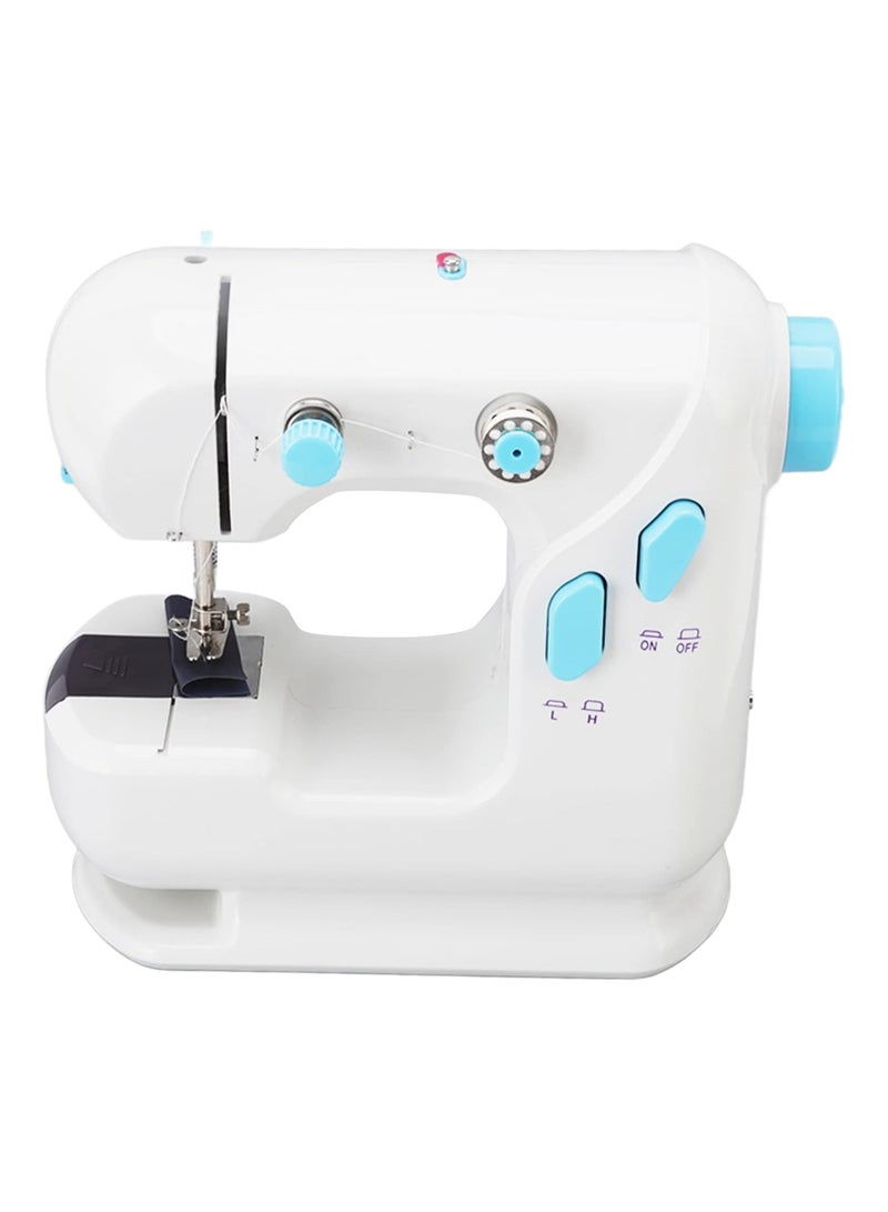 Electric Mini Sewing Machine Portable 2 Switch Control Modes Small Household Sewing Machine With Lighting Thread Cutter Universal Accessories