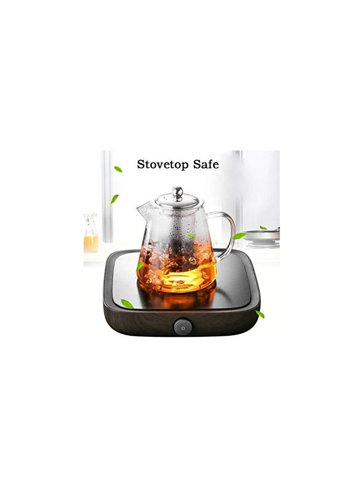 1Pcs Glass Teapot with Infuser Tea Pot 32oz/43oz Tea Kettle Stovetop Safe Blooming and Loose Leaf Tea Maker Set (32oz/ 950ml)