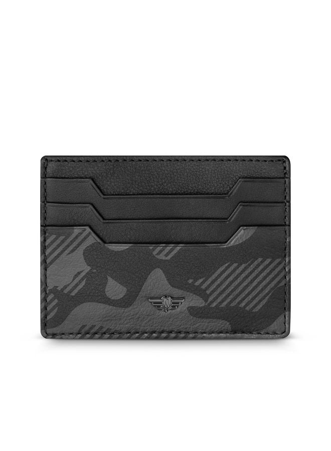 POLICE - Camuflar Card Holder For Men Black Camouflage Pattern - PELGD2202801