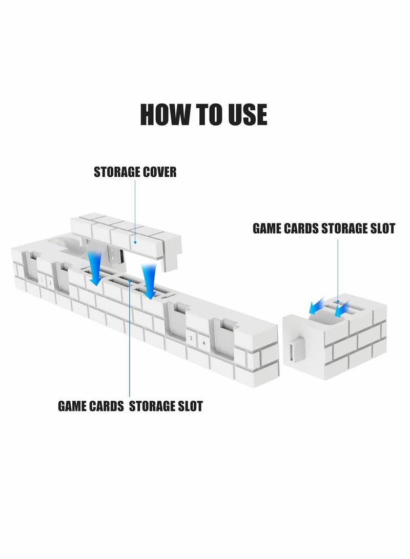 Joy-Con Charging Dock for Switch/Switch OLED - Charge 1-6 Joy-Cons & Store 8 Game Cards - Efficient Joy-Con Controller Charger and Holder.