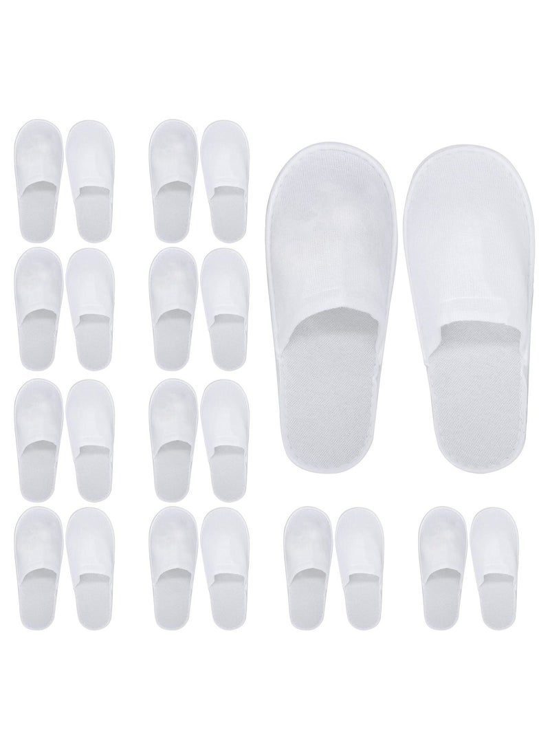 50 Pairs Spa Slippers Disposable Slippers for Hotel Guests Women Men Closed Toe Super Comfort White