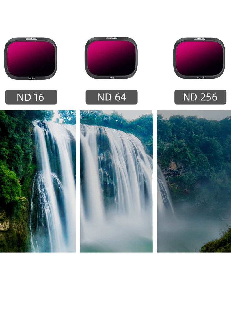 ND Filters for DJI Mini 3 Pro/RC - 3 Pack Multi-Coated Set (ND16, ND64, ND256) for Enhanced Photography and Stunning Visuals.