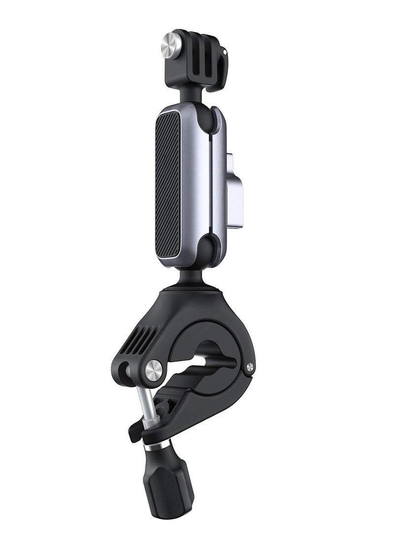 Adjustable Handlebar Mount for DJI Action 2, GoPro Hero 10/7/8/9, OSMO Action, Pocket 2, and Insta 360 - Perfect for Motorcycles and Bicycles.