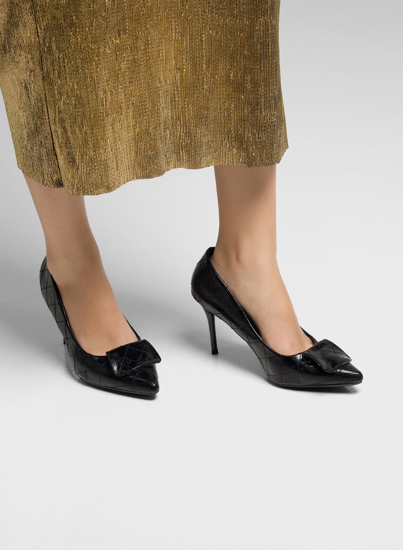 Weave Detail Pointy Pump