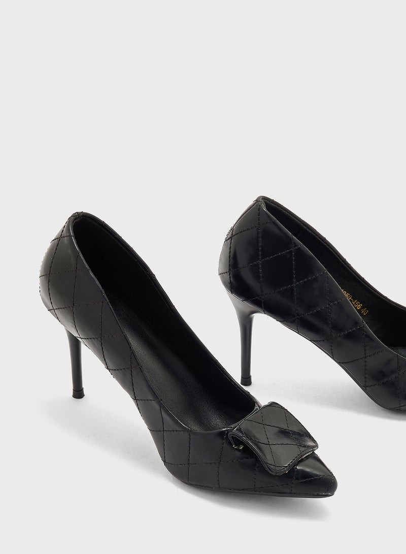 Weave Detail Pointy Pump