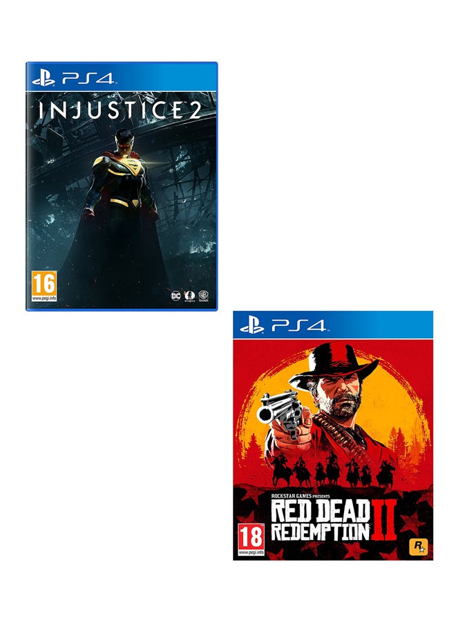 Injustice 2 + Red Dead Redemption 2 - PlayStation 4 (PS4) - action_shooter - playstation_4_ps4