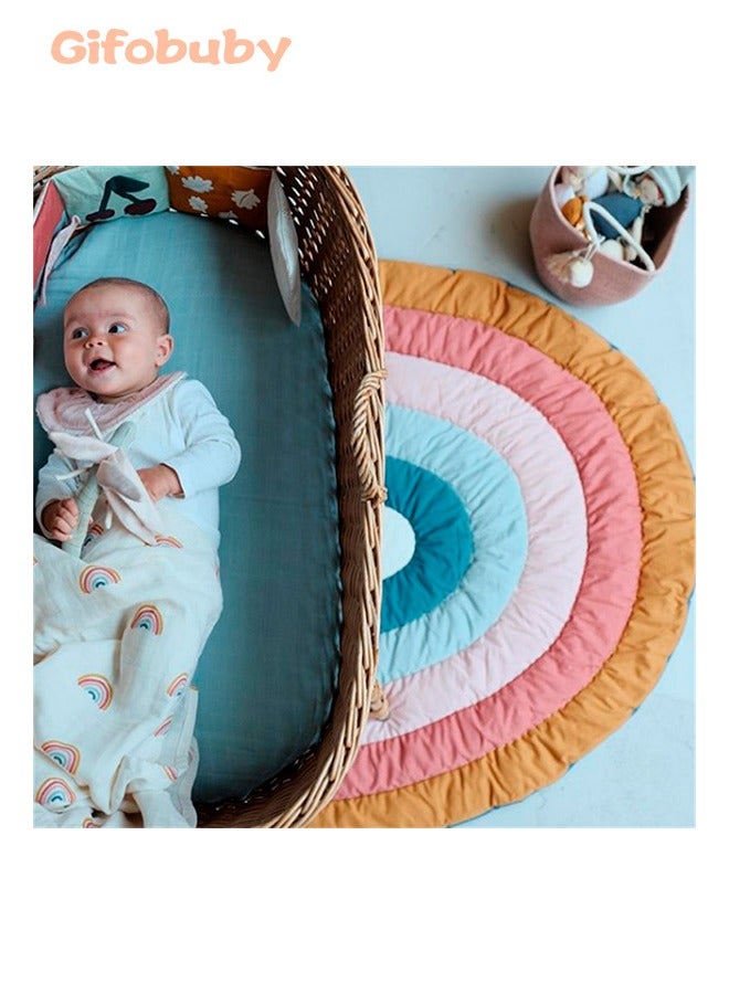 Rainbow Baby Play Mat Floor Crawling Rug Children Kids Playmat Carpet Baby Blanket