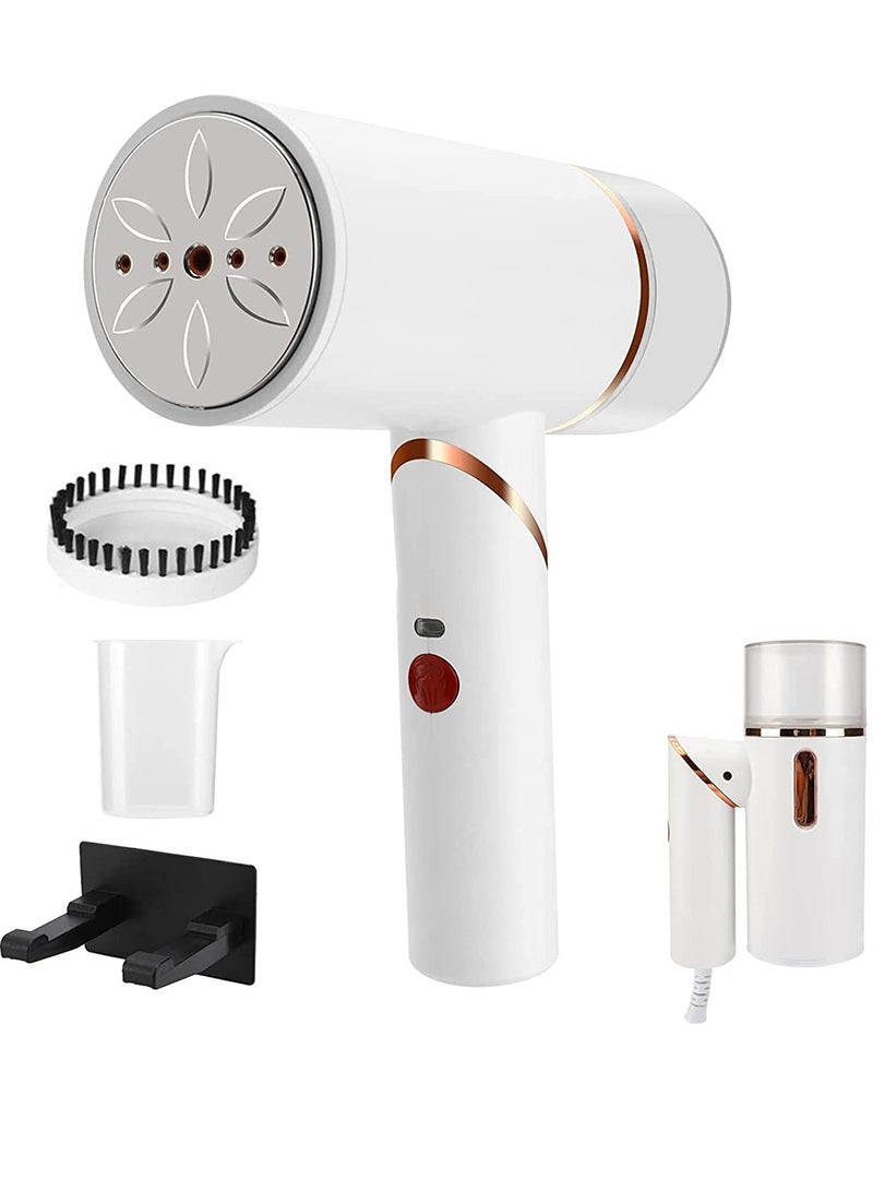 Portable 1600W Handheld Garment Steamer - Foldable Design, 18s Fast Heat-up, 250ml Water Tank, 3 Steam Settings, Ideal for Home and Travel, Perfect for Any Fabric.