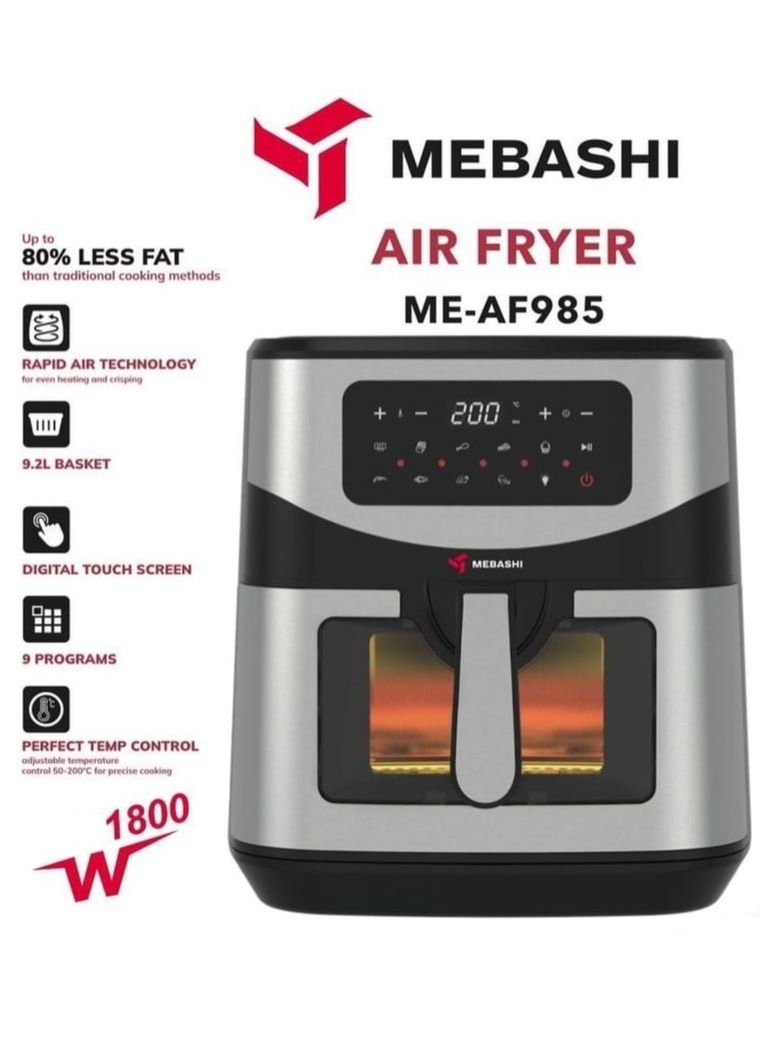 Mebashi Air Fryer 9.2L 1800W