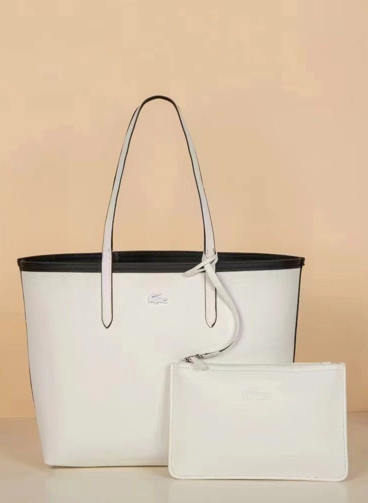 Lacoste Women's Anna Reversible Bicolour Tote Bag, NF2142AA Shopping Bag for Women