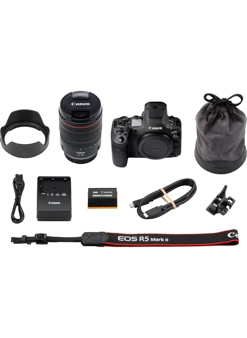 EOS R5 Mark II Mirrorless Camera + RF 24-105mm F4L IS USM Lens