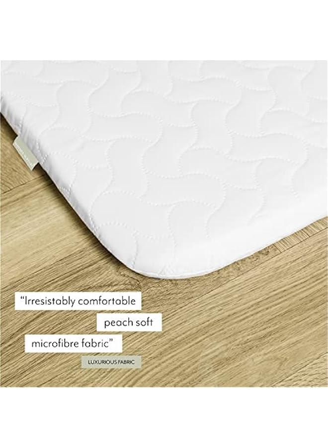 Microfibre Mattress-fits a Next to Me Crib, Foam, White, Size-83 x 50 x 2.5 cm