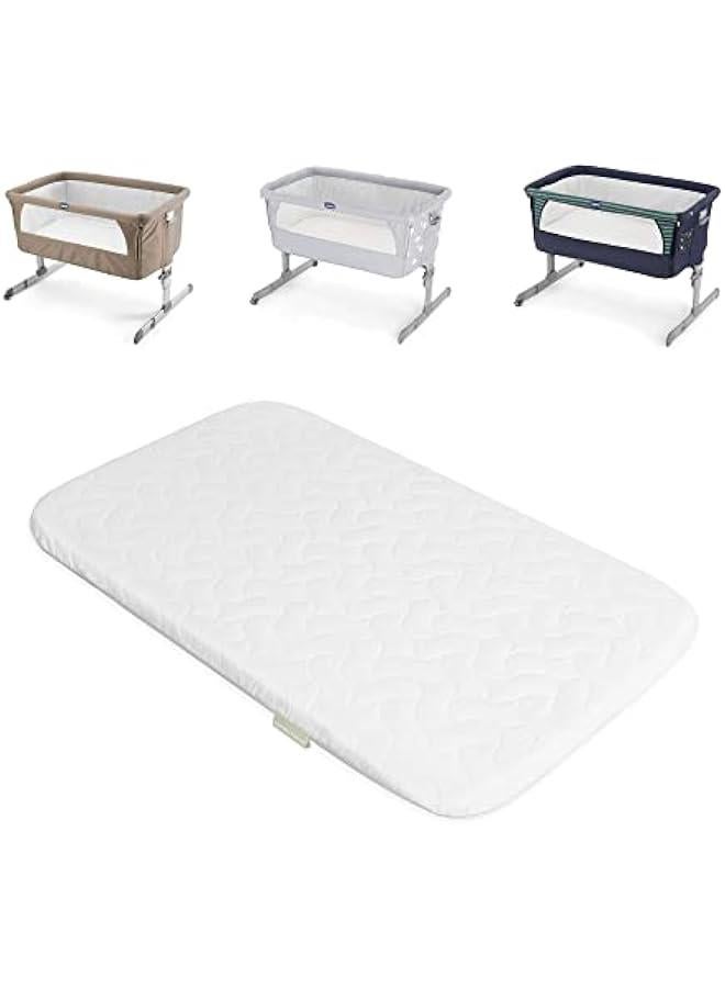 Microfibre Mattress-fits a Next to Me Crib, Foam, White, Size-83 x 50 x 4 cm