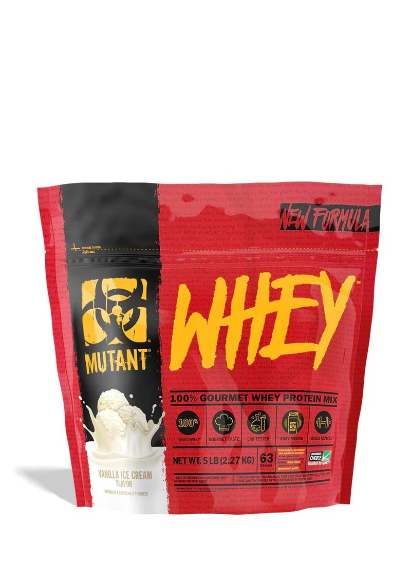 Mutant, Whey Protein, 5LB, Vanilla Ice Cream, 63 Servings