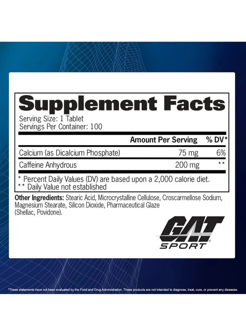 Gat Sport, Caffeine, 100 Tabs, 100 Servings