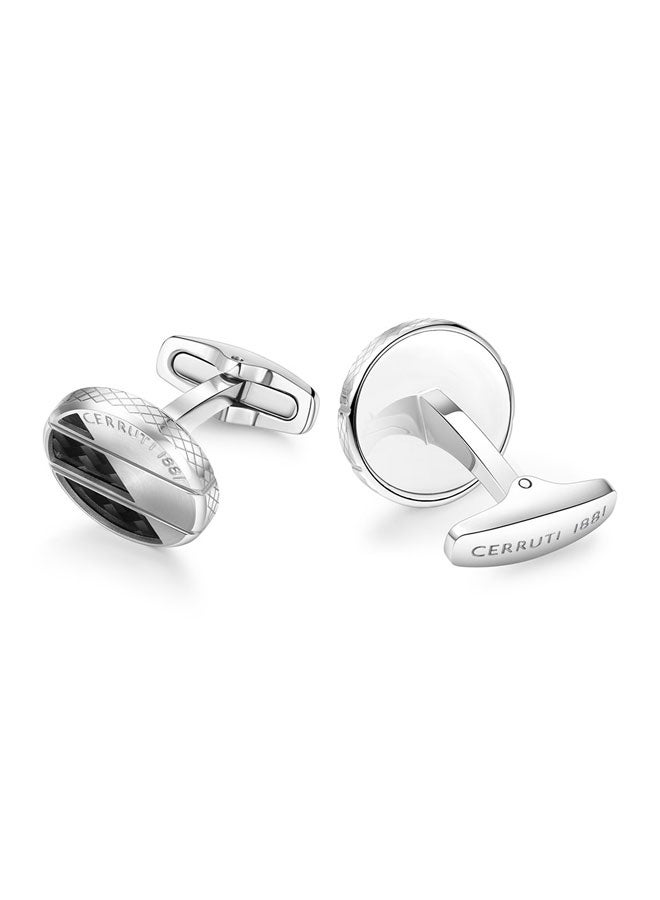 Cerruti 1881 Halves.2 Black Men's Cufflink – Stylish and Classic Accessory