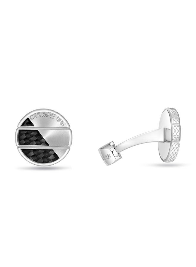 Cerruti 1881 Halves.2 Black Men's Cufflink – Stylish and Classic Accessory