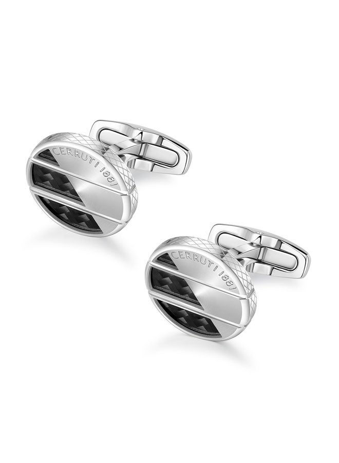 Cerruti 1881 Halves.2 Black Men's Cufflink – Stylish and Classic Accessory