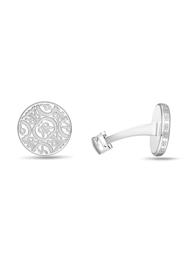 Cerruti 1881 Plaque Logo.2 Silver Men's Cufflink – Elegant and Premium Accessory