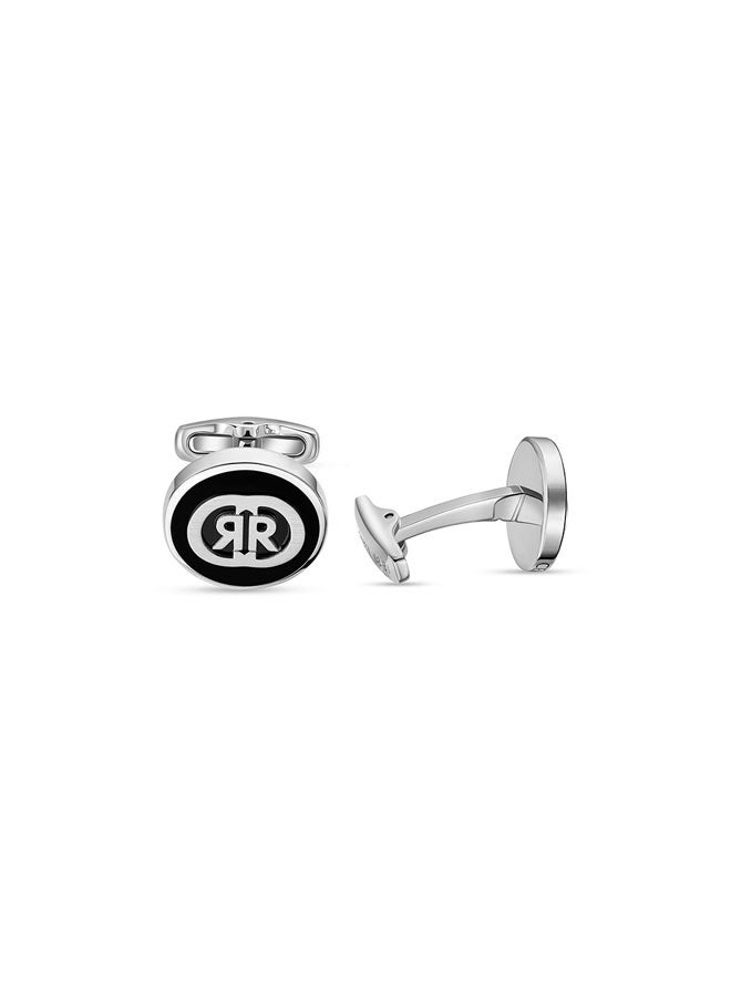 Cerruti 1881 CCRR Logo.2 Black Men's Cufflink – Bold and Stylish Jewelry